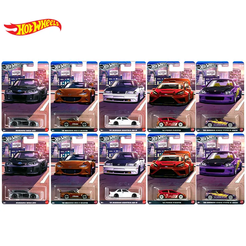GDG44 HOT WHEELS 1:64 COMPACT KING ford fiesta civic ek9 wrx sti mx-5 miata sentra se-r modelo de coche de aleación fundida