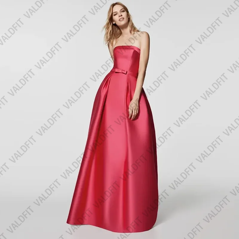 Customized Long Red Satin Mother of the Bride Dresses for Weddings Party Dress Abito Madre Della Sposa