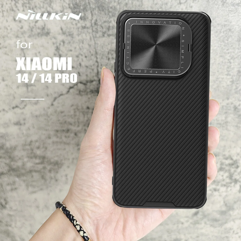 

Чехол Nillkin для Xiaomi 14/14 Pro 5G, задняя крышка Camshield, слайд-камера для Xiaomi Mi14 Mi 14 Pro, чехлы для конфиденциальных объективов