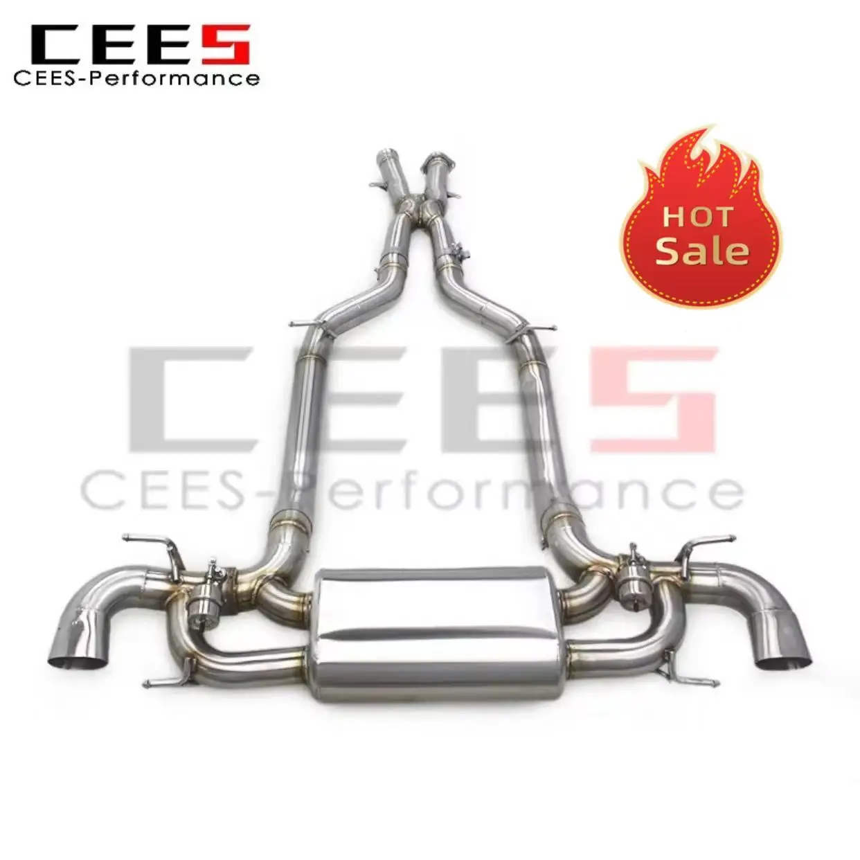 

CEES SS304 Stainless Catback Exhaust for Mercedes - Benz SLS AMG C197 6.2L 2011+ - Muffler Vacuum Valve System