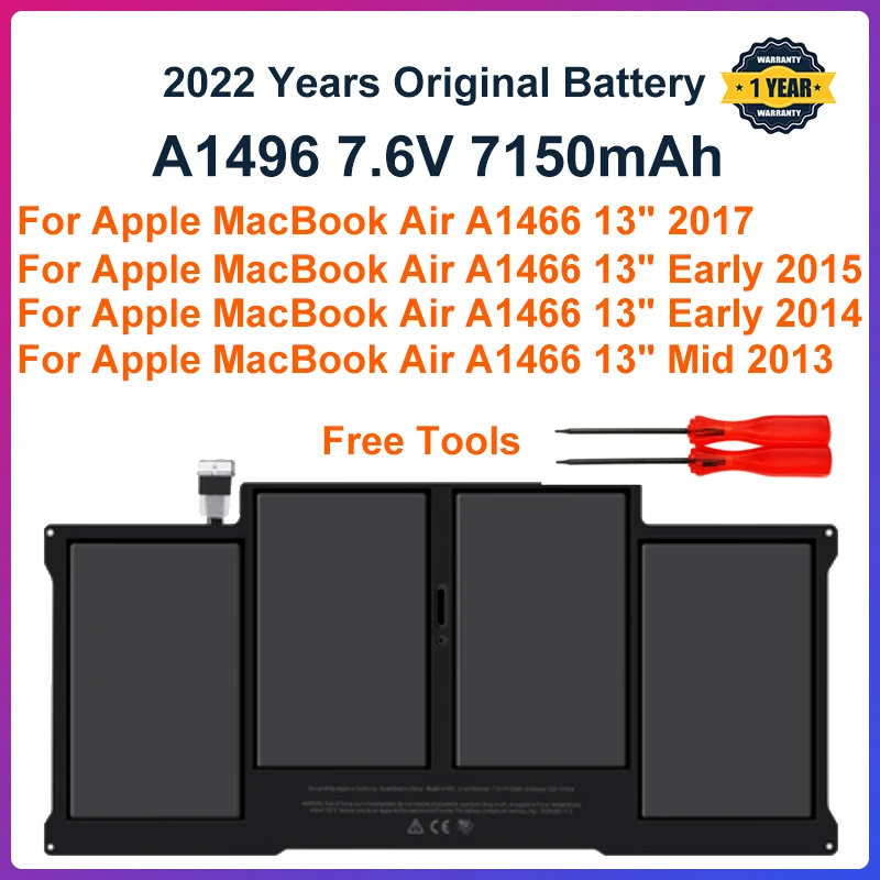 New Laptop Battery A1496 For Apple MacBook Air 13