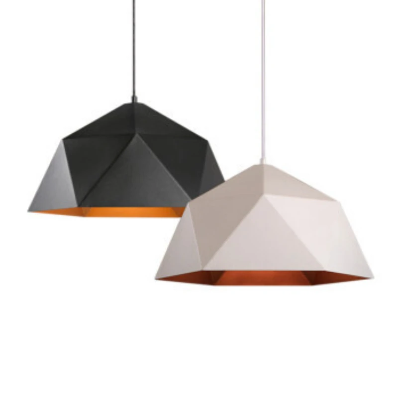 Modern Simplicity Iron Art Geometric Chandelier Single Head Pendant Light American Wine Bar Decor