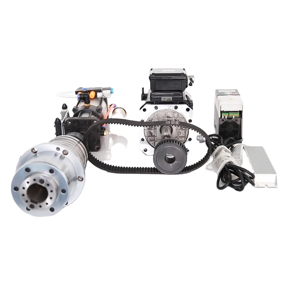High Speed Belt Spindle BT40 10000rpm D120mm Kit With Motor Driver Pulley Resistor Tool Holder For Cnc Machine Center Spindle