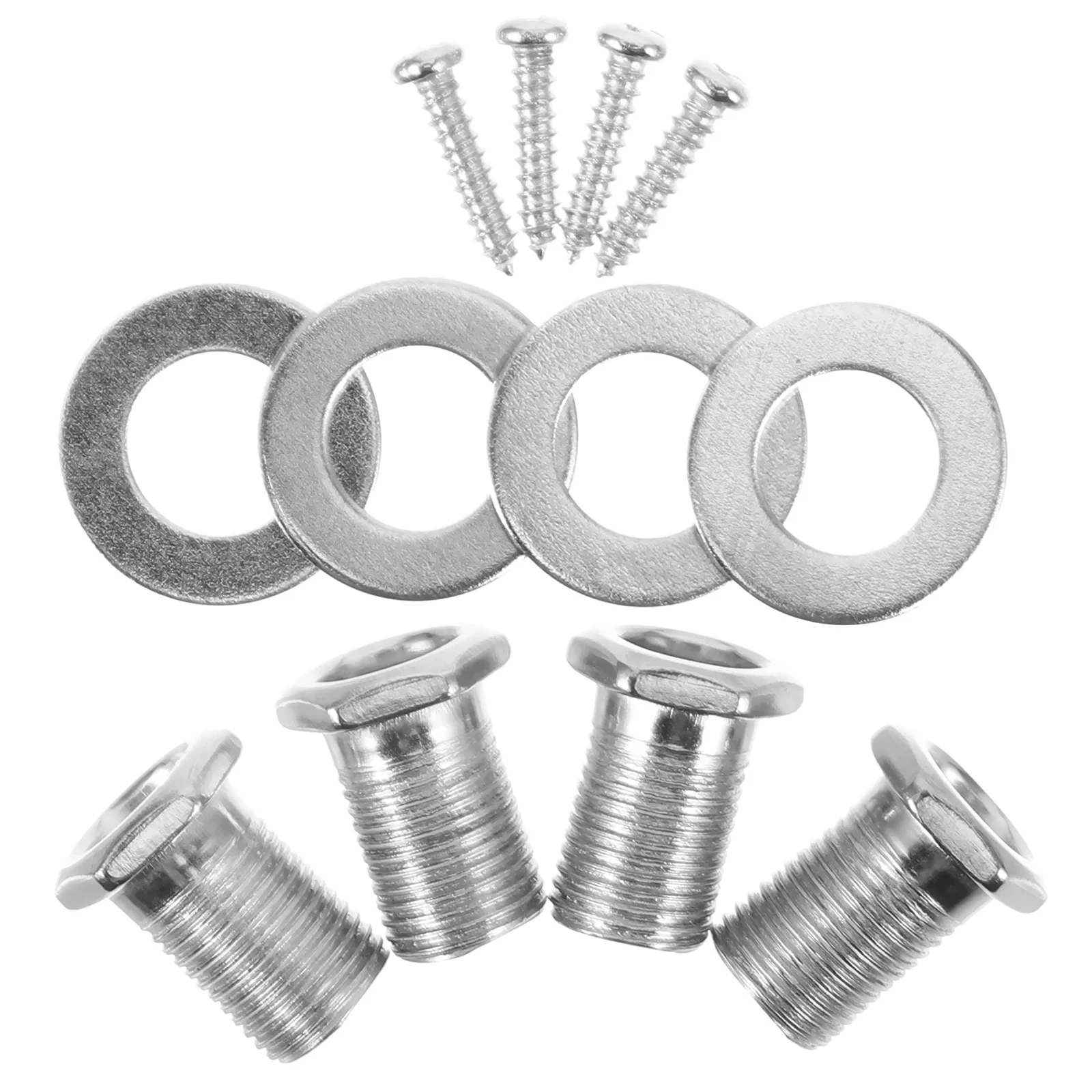 

6Sets Guitar Tuner Bushings Nuts Washers Set for Acoustic Folk Guitar Tuning Keys Installation Easy Fit Compact Size