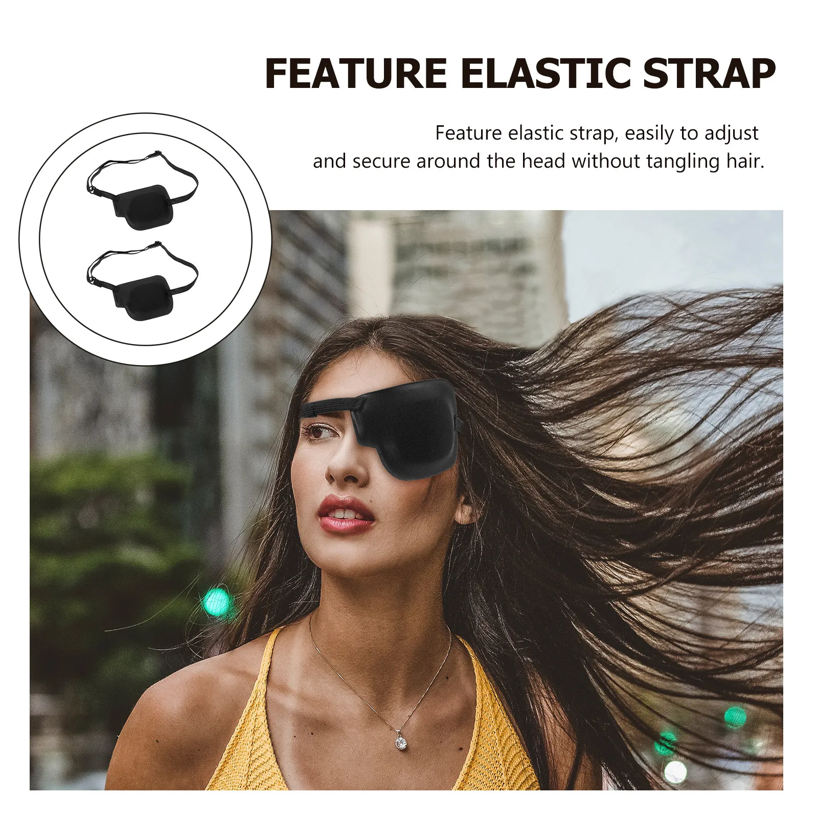 

2Pcs 3D Eye Patch Masks Polyester Strabismus Amblyopia Correction Elastic Strap Lazy Eye Patches for Adults Kids