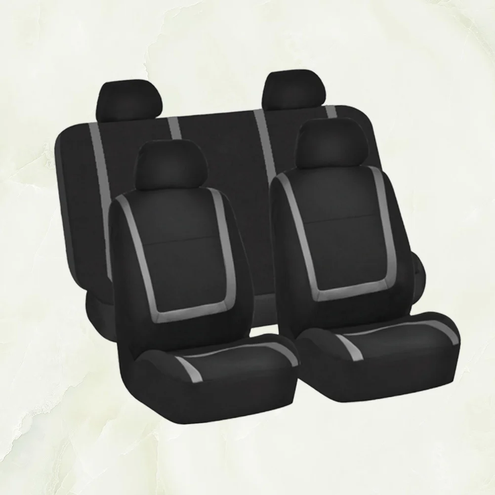

9 pcs Seat Cover Car Interior Accessory Universal Fit Thickened Durable Protector For Suv Truck Van Auto Interior Accessory Grey