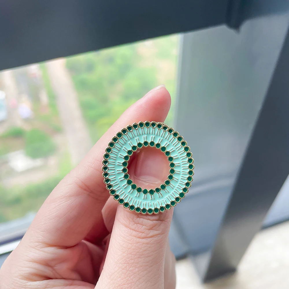 Hanreshe Biochemistry Round Fat Lipids Brooch Biology Lapel Backpack Enamel Pins Jewelry for Biologist Cytologist