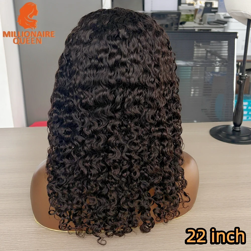 Half Wig Glueless Bohemian Curly 100% Human Hair With Drawstring Seamless Clips Half Wigs Full Machine Millionaire Queen
