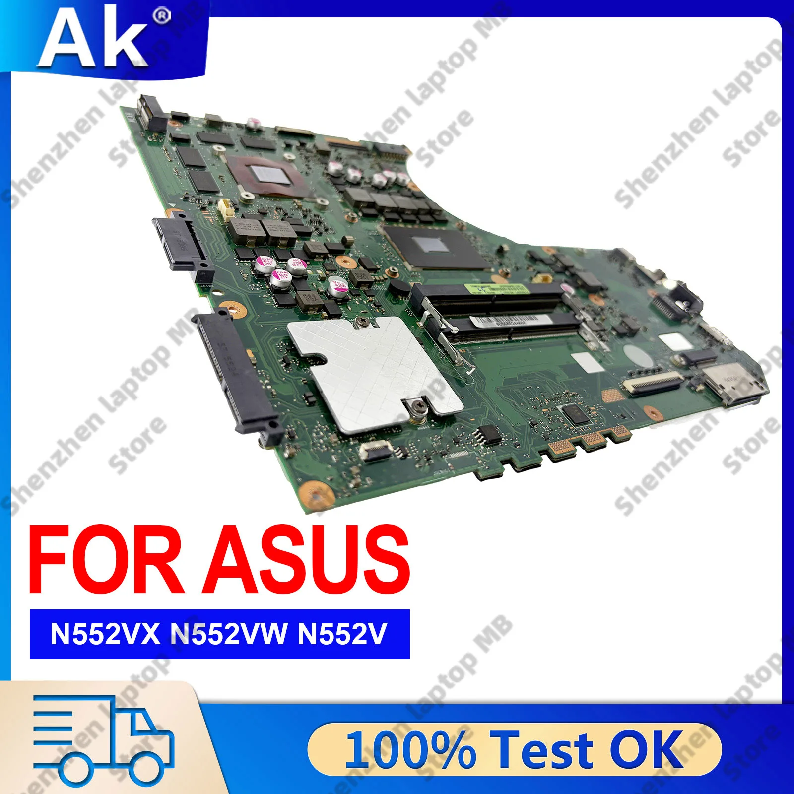 N552VW Laptop Motherboard For ASUS ROG N552VW N552VX N552V Notebook Mainboard With I5 I7 CPU 100% tests OK fast shipping stk