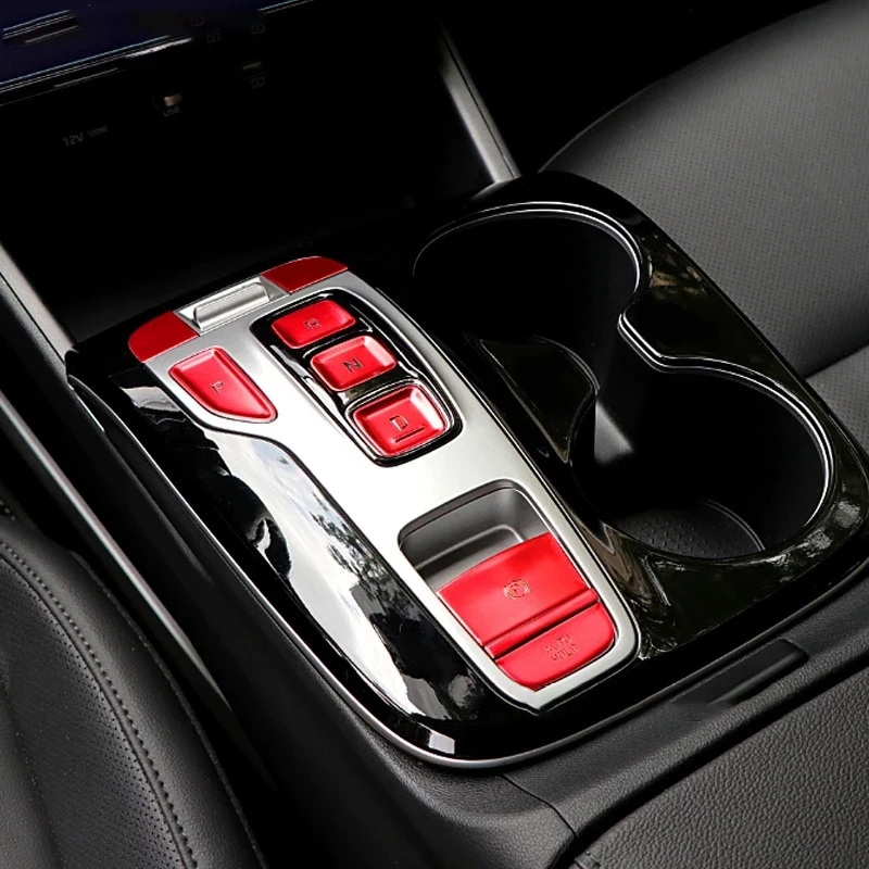 ملصق لوحة تغيير السيارة ، لوحة التحكم المركزية ، غطاء الديكور لهيونداي توكسون ، أحمر ، ، من من من من من من من ، من