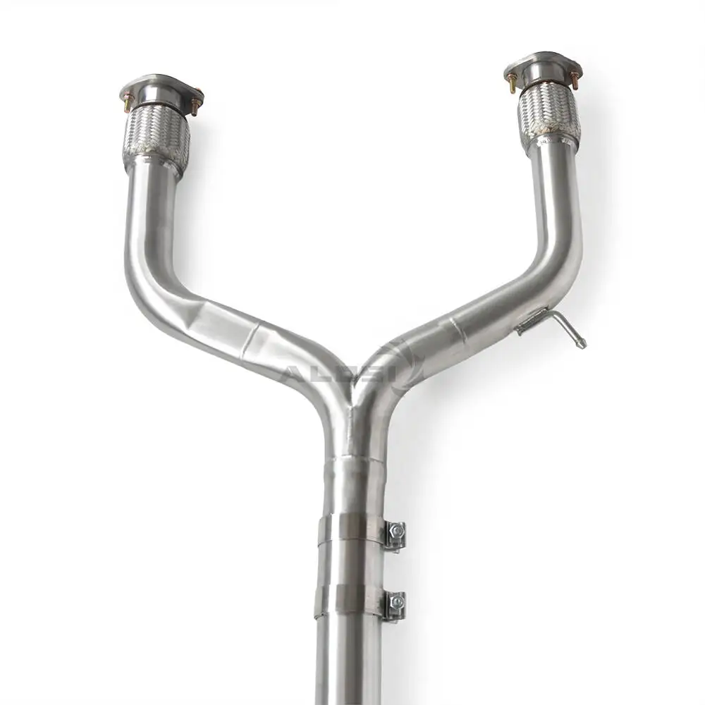 

For Nissan 400Z 3.0T 2023-2025 Mid Pipe Exhaust Large-diameter Pointed Front Y-shaped Pipe ALOSI High-performance Heat Shield