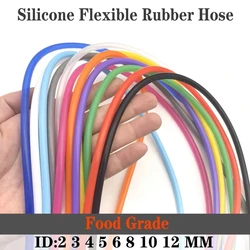 1 Meter ID 2 3 4 5 6 7 8 9 10 12 mm Silicone Tube Flexible Rubber Hose Food Grade Soft Drink Pipe Water Connector Colorful