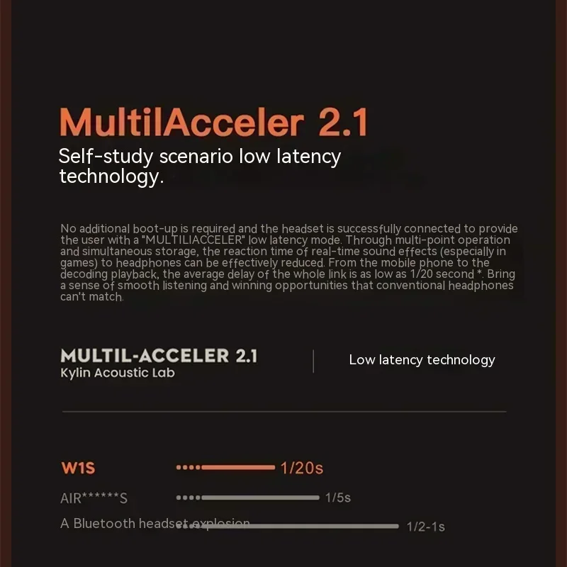 Whizzer W1S سماعات الرأس الرجعية فوق الأذن سماعة لاسلكية تعمل بالبلوتوث أغطية الرأس النشطة الحد من الضوضاء منخفضة تأخير سماعات ميلارد #6