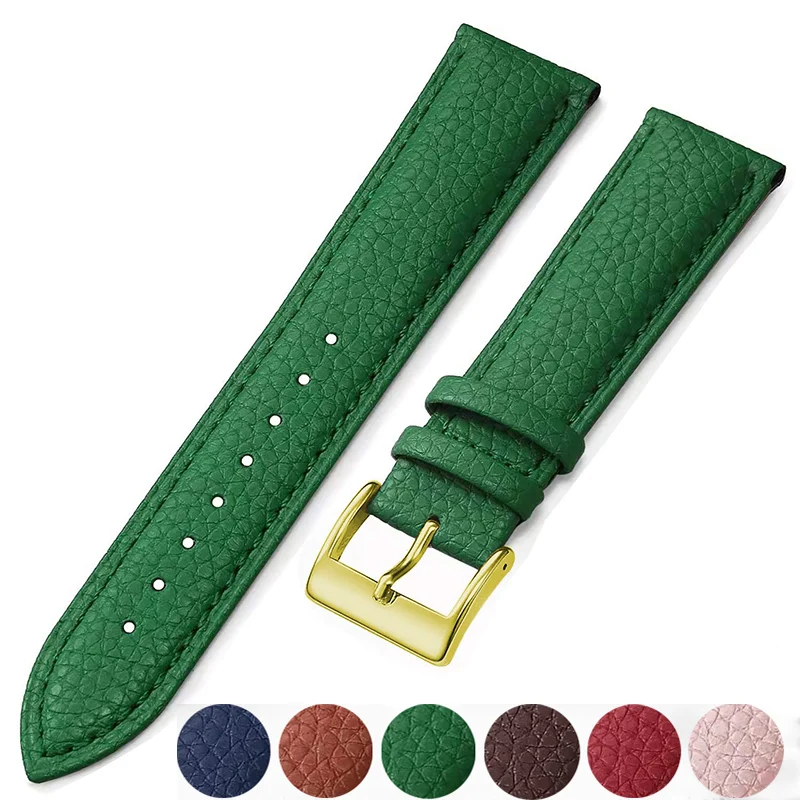 Genuine Leather Watch Band 16mm 18mm 20mm 22mm 24mm Watch Strap for Man Women High-quality Wrist Watchband