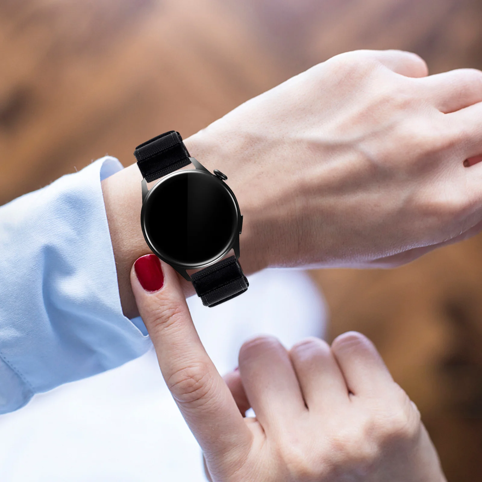 

1Pcs Waterproof Nylon Watch Band Stylish Adjustable Canvas Wrist Replacement Strap Breathable Modern Watch Accessory