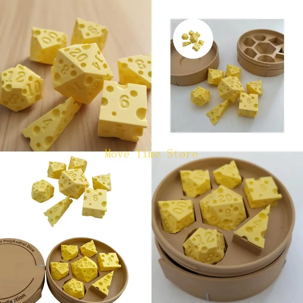 

92ME 7Pcs Desktop Entertainment Plastic Different Number of Face Dices Educational Digital Number Dices Various Dices
