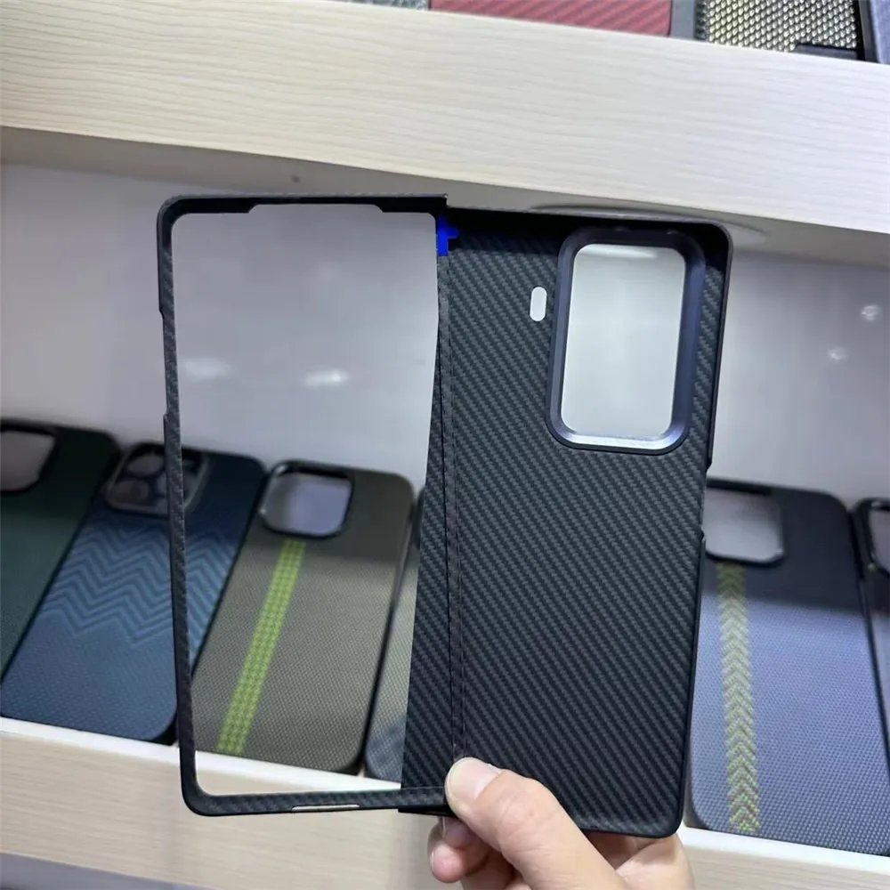 Funda delgada de aramida de fibra de carbono Real auténtica para Honor Magic Vs3, carcasa dura mate