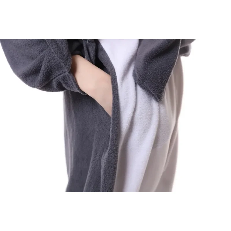 2025 HKSNG New Adult Animal Grey Penguin Onesie Kigurumi Pajamas Gray Cartoon Fleece Costumes Jumpsuits Christmas Gift F abc