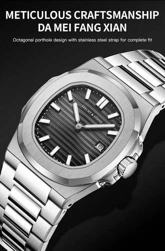 Imagen 2 del producto 2025 nuevo Specht & Söhne reloj de cuarzo de lujo de 39MM para hombres cristal de zafiro de acero súper delgado 50M impermeable 5711 reloj clásico