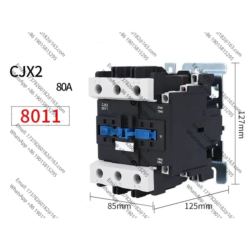 

CHINT CJX2-8011 80A LC1D Contactor CA NO NC Contactor energía eléctrica montaje AC 24V 36V 110V 220V 380V