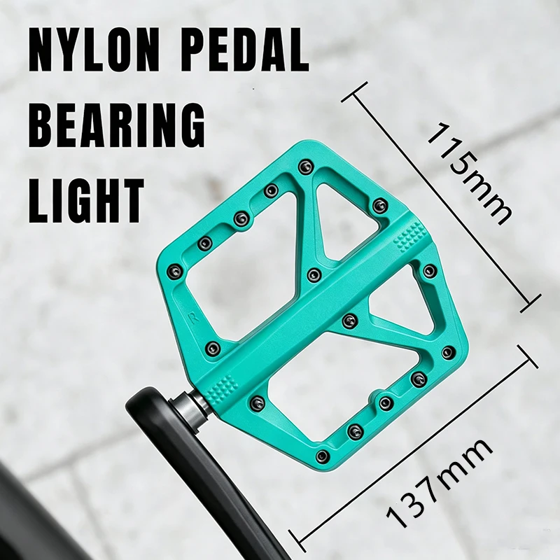 Nylon Bicycle Pedals MTB Platform Pedal for Bicycle Sealed Bearing Non-slip Mountain Road Bike Flat Pedal