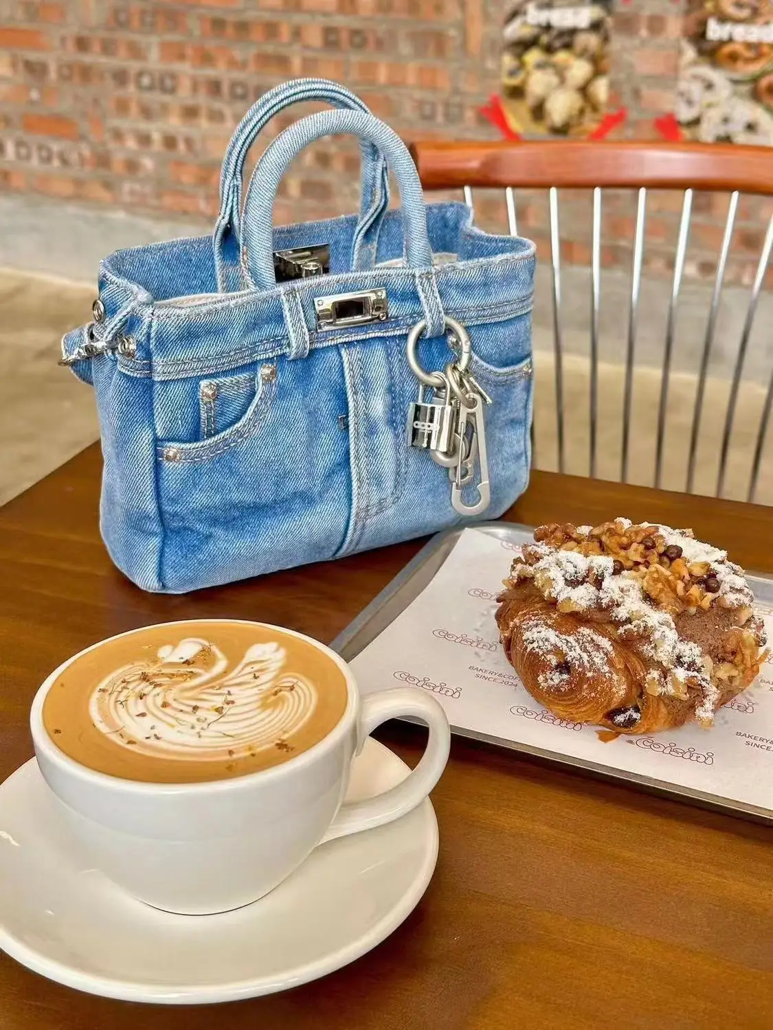 Torebka damska w stylu retro z denimu, nowa kolekcja 2025, modna torba na ramię/przez ramię, uniwersalna mała kwadratowa torebka z materiału płóciennego, na co dzień...