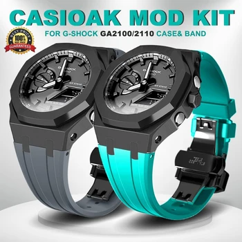 G-Shock GA2100 모드 키트용 카시오크 스테인리스 스틸 케이스, 개조 키트, 금속 베젤 고무 밴드, GA2110 GAB2100, Gen5, 신제품