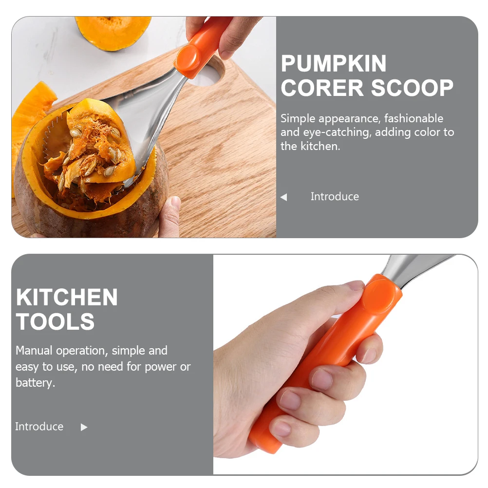 Household Fruit Corer Stainless Steel Pumpkin Core Remover Tool Manual Fruit Spoon Pumpkin Pulp Separator