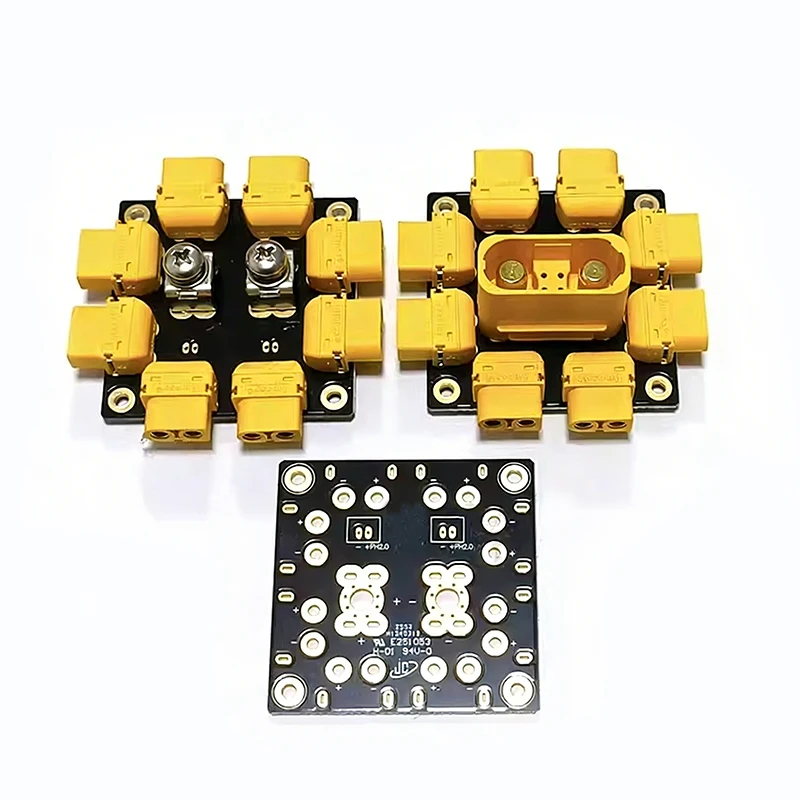 1PCS XT60PW-F Output Power Distribution Board High Current PDB M5 Screw Terminal / AS150U-M Plug Input Available for Drone/Robot