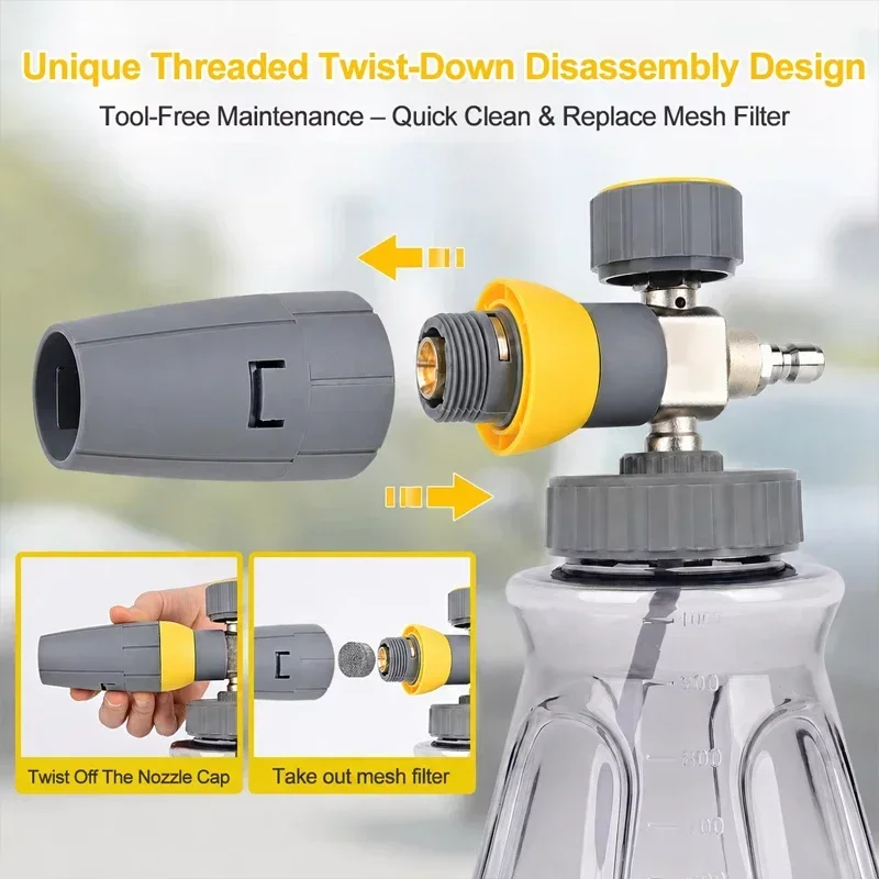 Apply foam spray can, brush car special kettle high-pressure car washing machine water gun pa kettle pre washing liquid supplies
