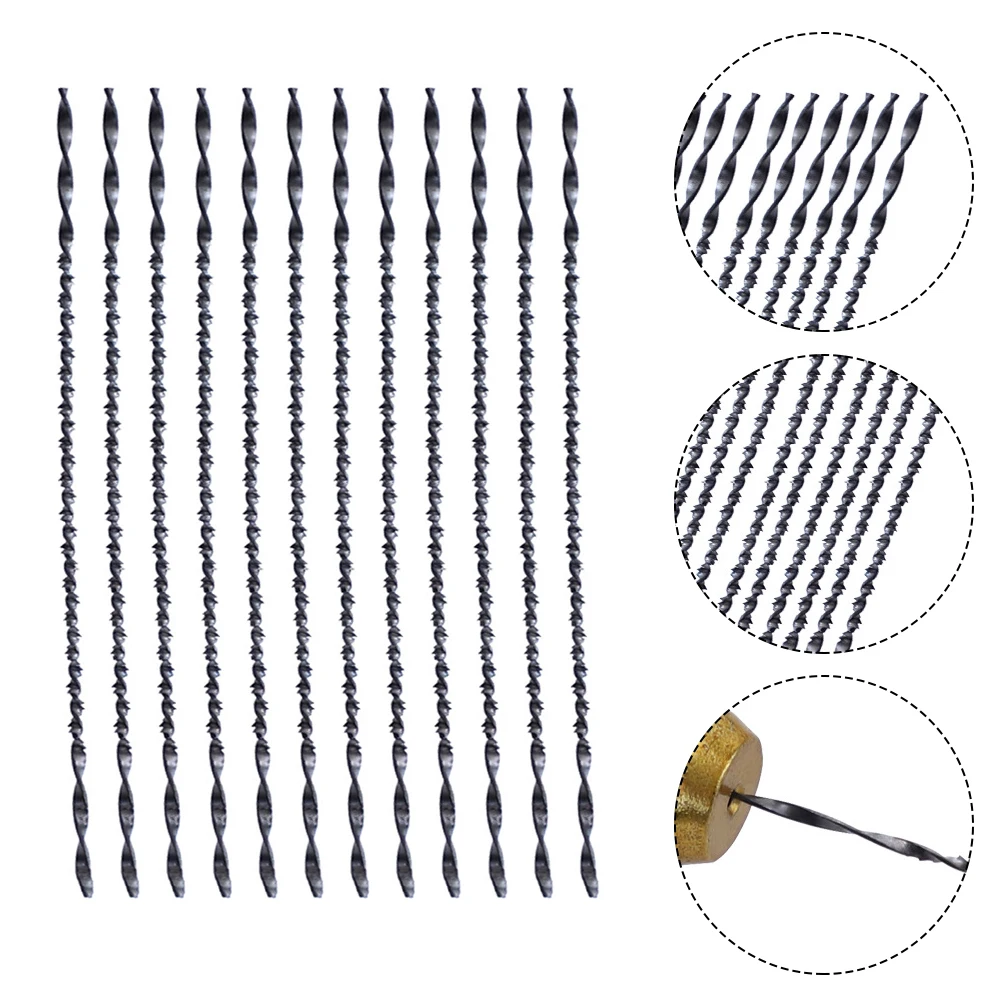 

12pcs Hand U-Shaped Spiral Spiral Sawing Blades 45# Sawing Accessories Steel Cutting Set Scroll Blades