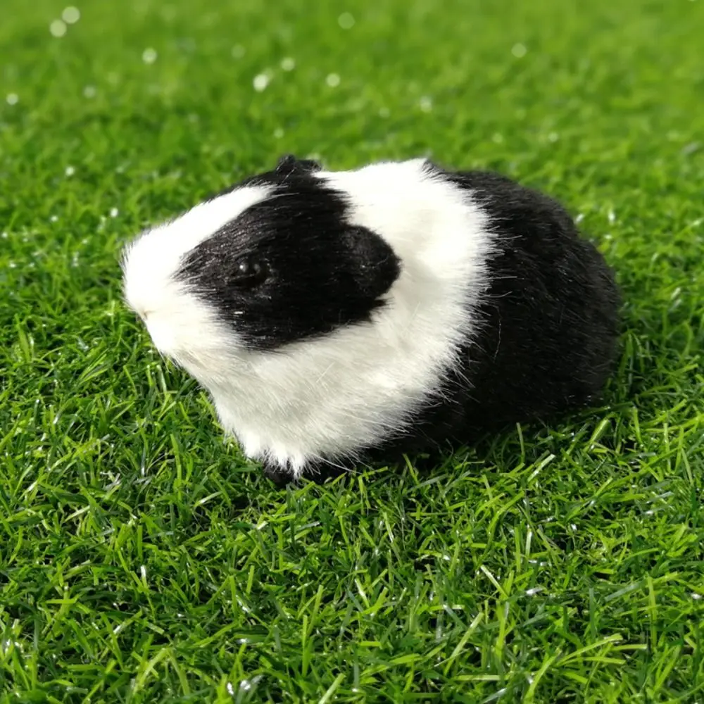 Simulation de fourrure de hamster, overd'Inde réaliste, figurine d'animal en peluche douce, décoration d'intérieur mignonne, beurre en peluche, cadeau pour enfants, nouveau