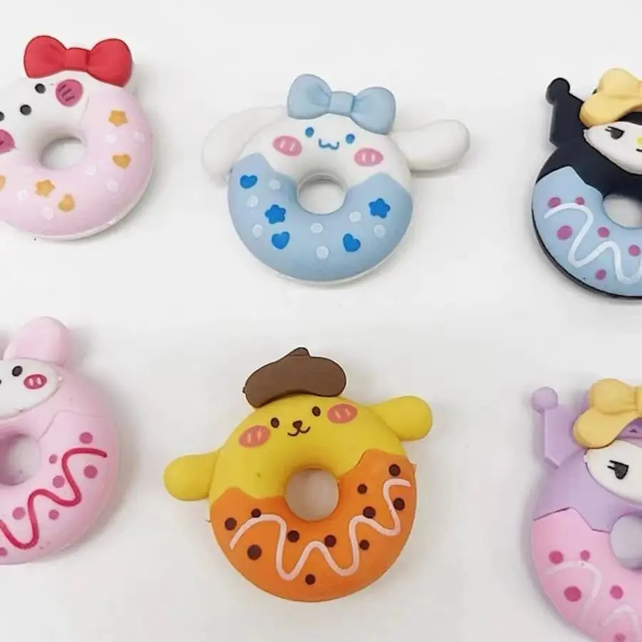 48 قطعة ممحاة سانريو Kawaii مرحبا كيتي طالب Kawaii لفة ممحاة قلم رصاص طالب اللوازم المدرسية جميل عيد ميلاد أنيمي الاطفال هدية #3