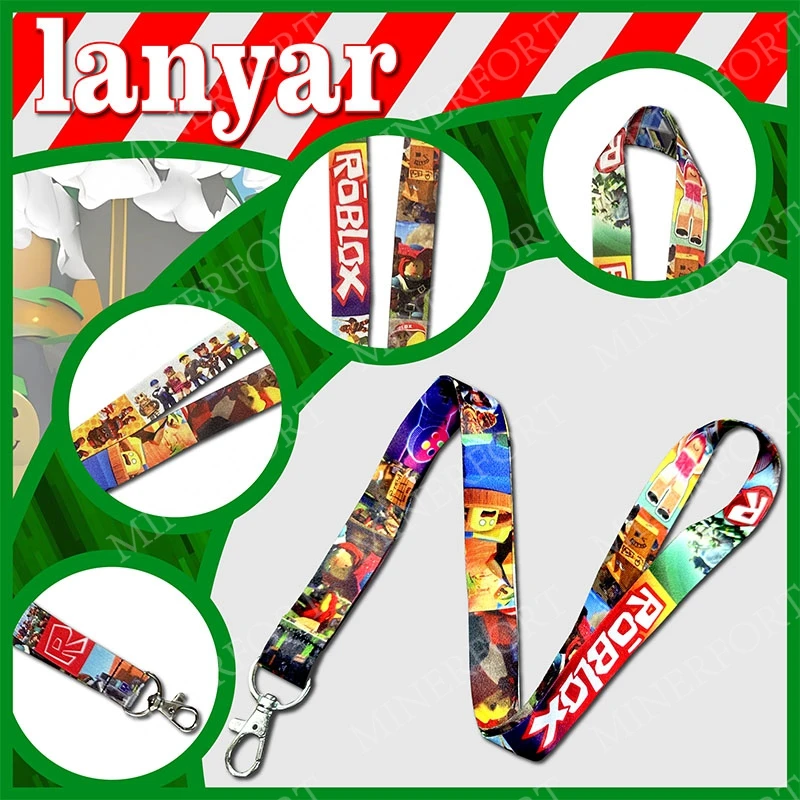 ROBLOX Schlüsselbänder für Jungen, animierte Handy- und Ausweishalter, DIY-Schmuck, Großhandel für Geburtstags- und Babyparty