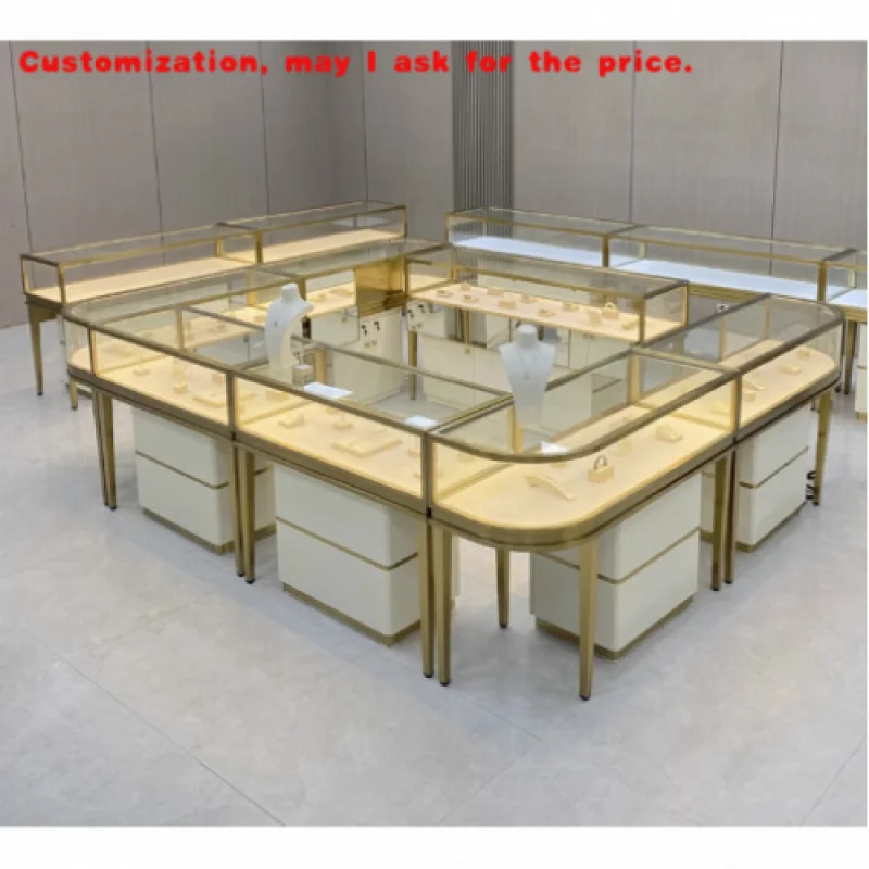 

custom.Perfume Kiosk Luxury Kiosk Stands Mall Jewellery Display Table Stand Store Cases Glass Counter Jewelry Furniture Disp