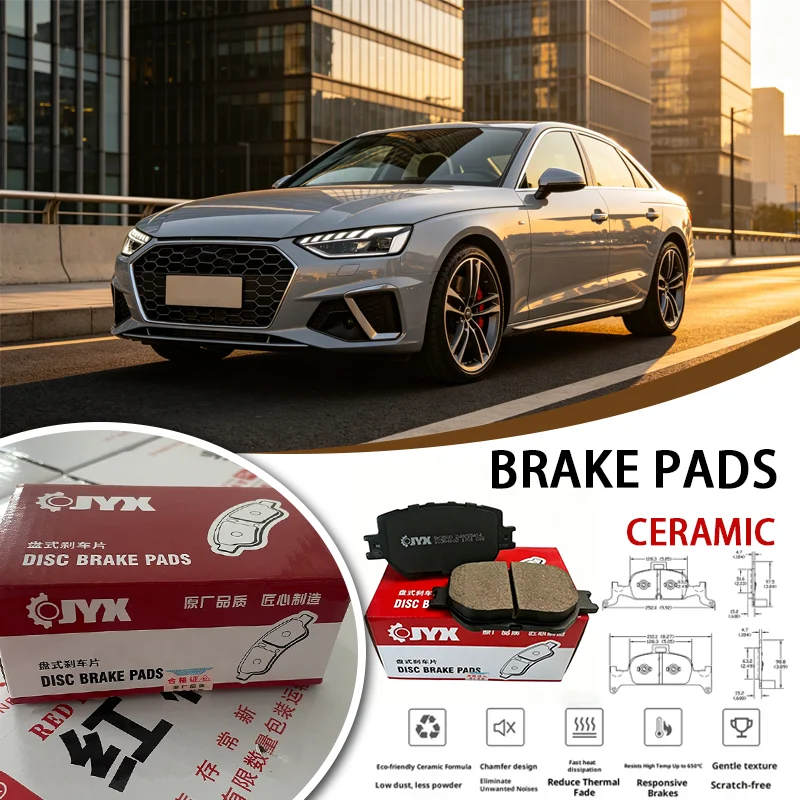 For Audi A4L 2.0T 2016-2025 Front Brake Ceramic Car Brake Pads Front Auto Replacement Parts D1897