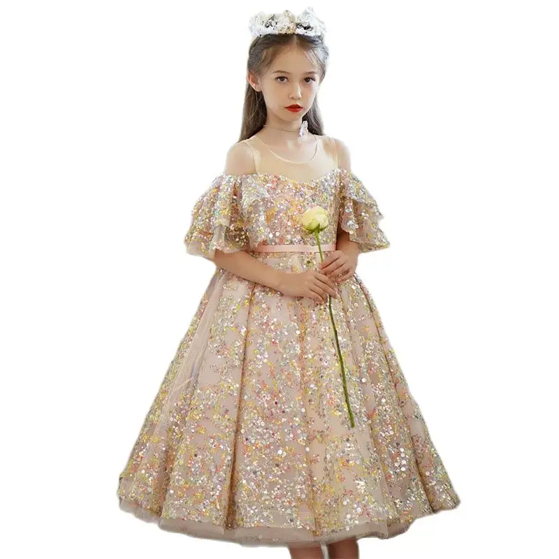 2023 Little Girls' Graduation Show, Dance Dress, Piano Performance Competition Dress, Children's Birthday Party, Summer Dress