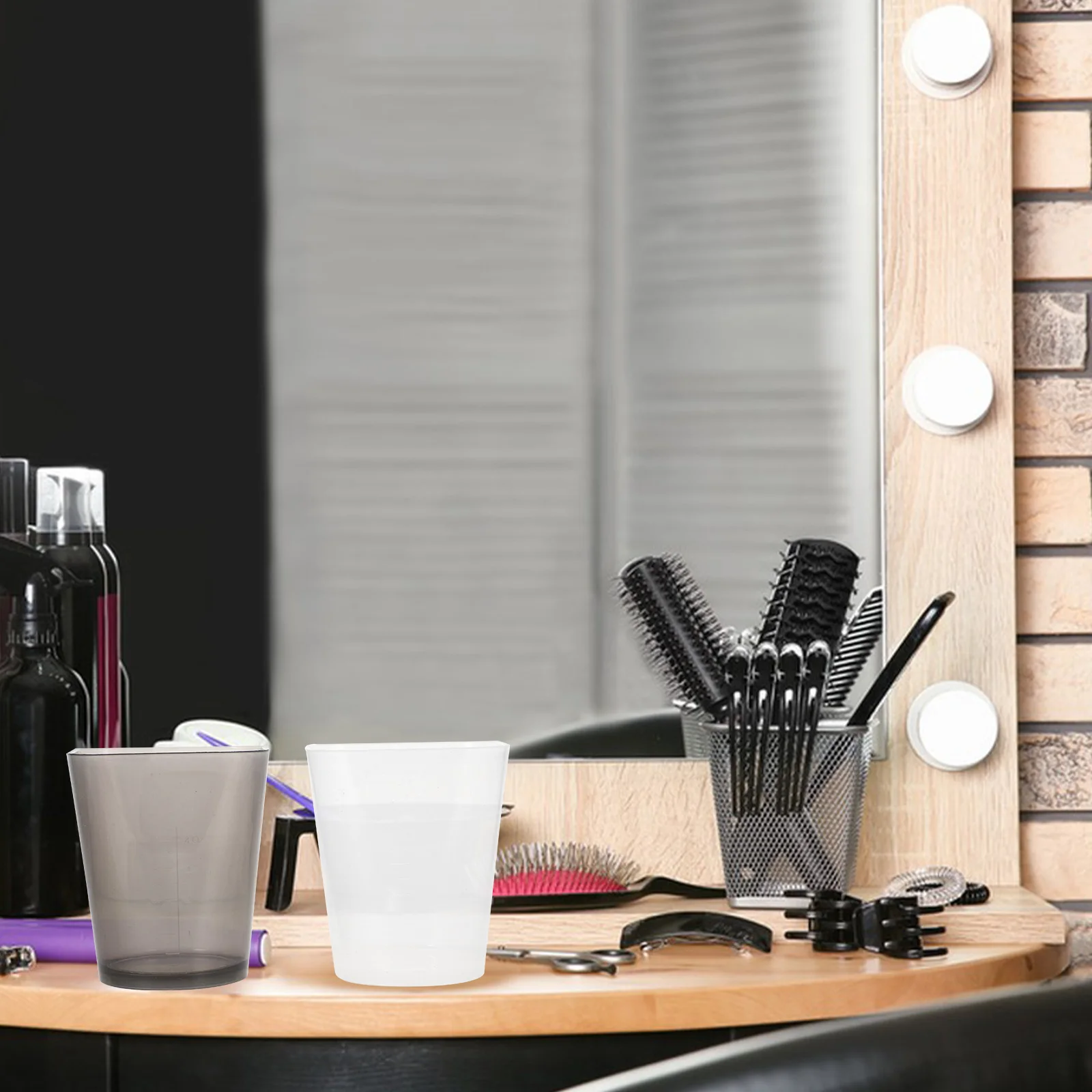 

2 pcs Measuring Cups Clear Thickened Lightweight Translucent For Home Kitchen Baking Measure Cup Diy Craft Supplies Square Mouth