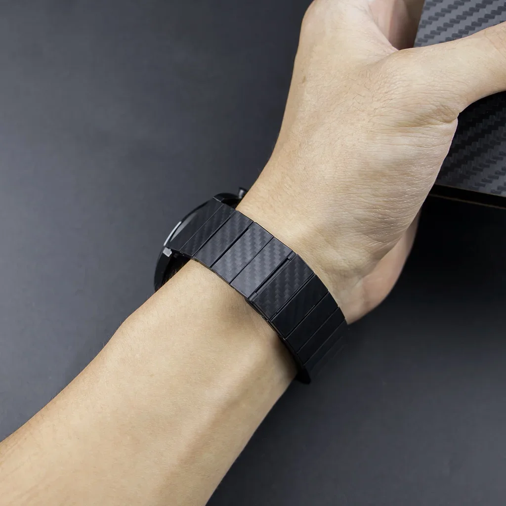 Correa magnética de fibra de carbono, pulsera para Samsung Galaxy 4, classic 46mm, Active 2 40, 44mm Gear S3 20, 22mm, Huawei watch GT, 2e, 3, Pro