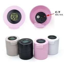 1PC Eyelash Glue Storage Tank Adhesive Seale Containers With Thermometer Hygrometer Lash Extension Storage Jar Makeup Tool