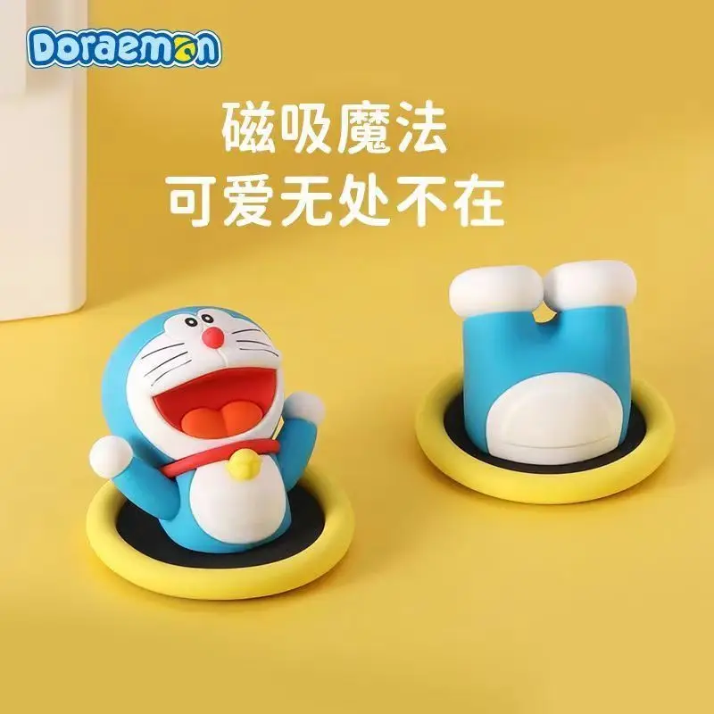 Doraemon Kawaii animation peripheral cute Doraemon Doraemon Cat Creative Passage Circle Refrigerator 3D Magnetic Sticker Gift