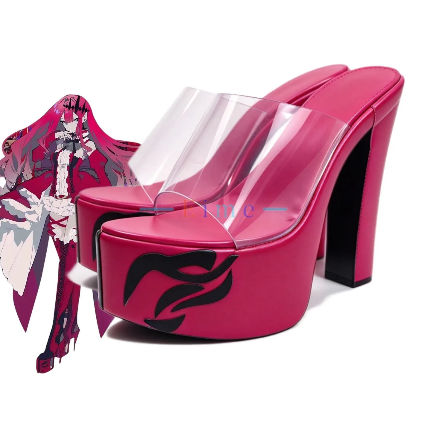 FGO Fairy Tristan Cosplay Shoes Game Cosplay Props Pink High Heel PU Leather Slippers Halloween Party Boots Custom Made