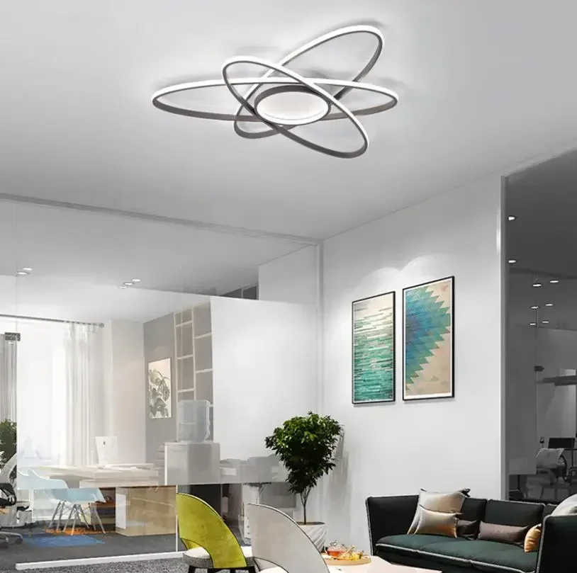 모던 LED 샹들리에 침실 조명 이미지