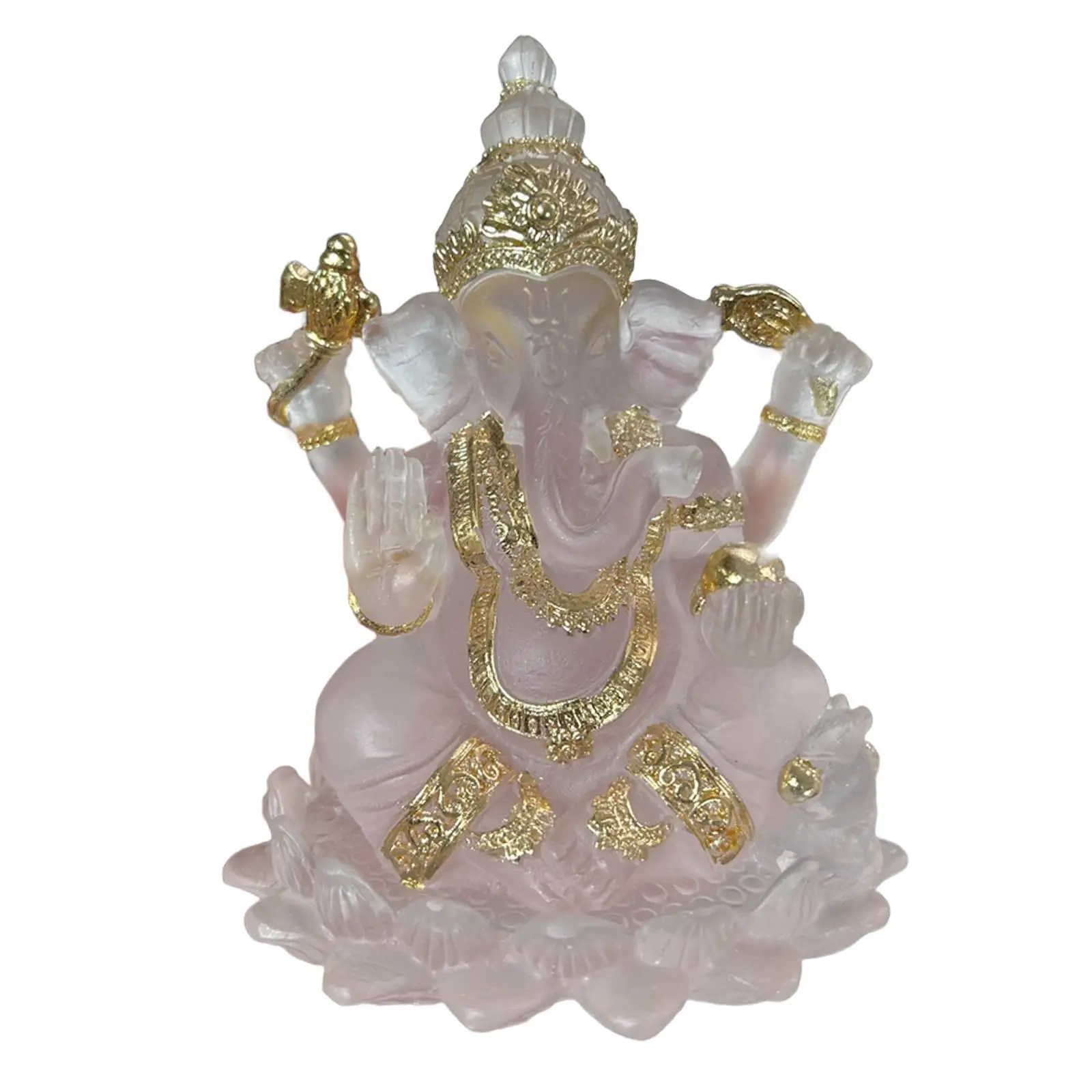 Figura de resina transparente de Lord Ganesha, elefante, estatua de Buda, para decoración del hogar, ideal para el salpicadero del coche, escritorio, estantería o sala de estar, un regalo perfecto.