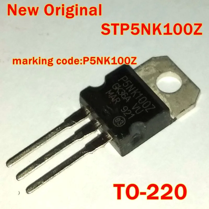 5Pcs to 100Pcs Stp5Nk100Z To-220 New Original Marking Code:P5Nk100Z N-Channel Enhanced-Mode Power Mosfet