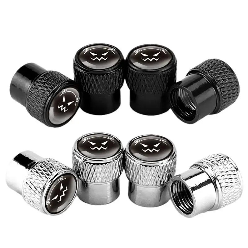 Tire Caps Anodized Aluminum Air Valve Caps 4PCS Unique Tire Valve Covers Stem Covers Wheel Air Valve Caps For Cars Trucks Motorc