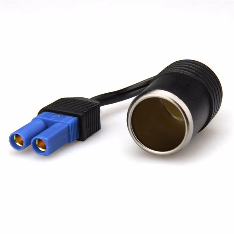 1PCS  Auto Car 12V EC5 Adapter To Female Car Cigare Lighter Socket Plug Connector New PVC Plastic 12-24V Full Copper Wire Core