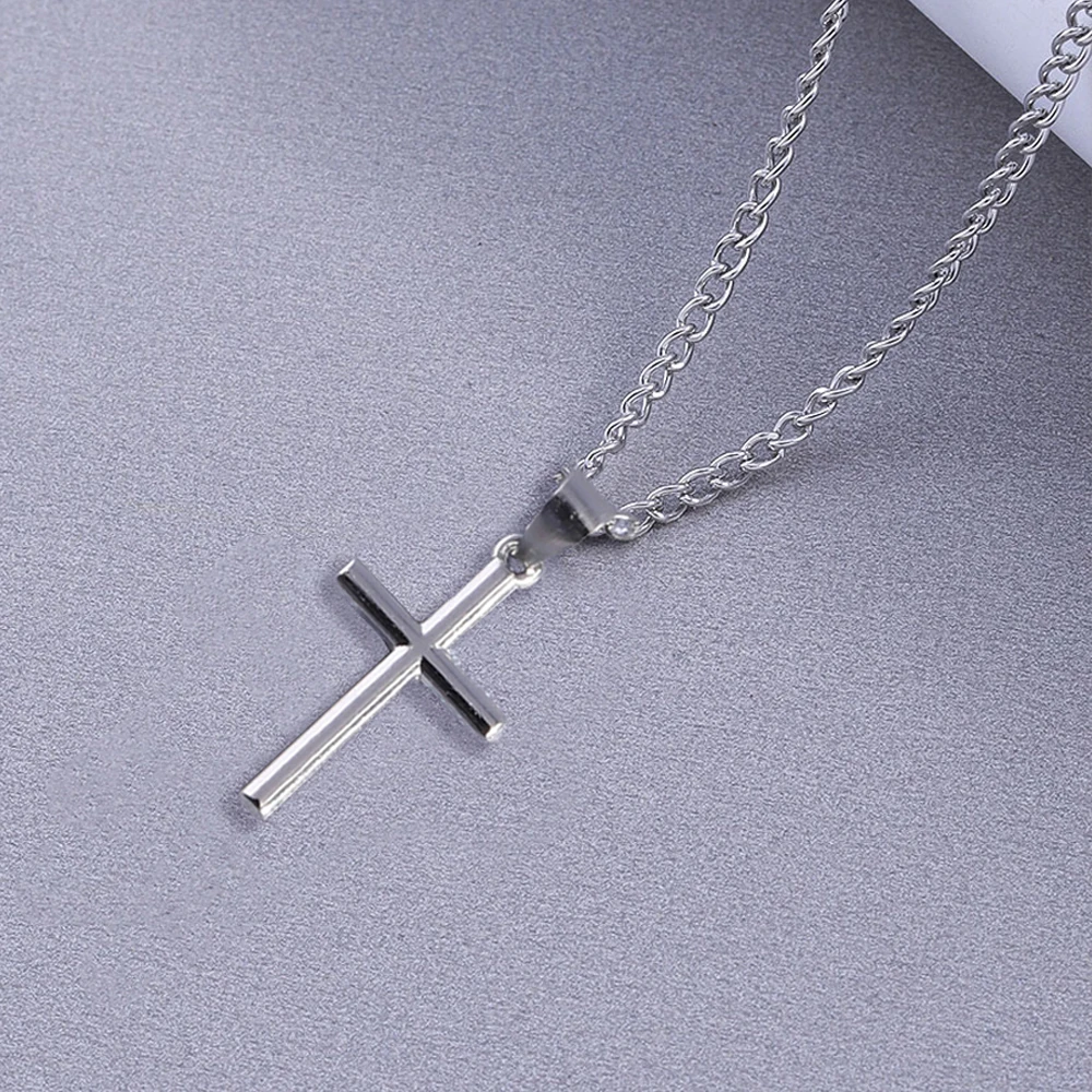Neo-Gothic Cross Pendant Necklace for Women