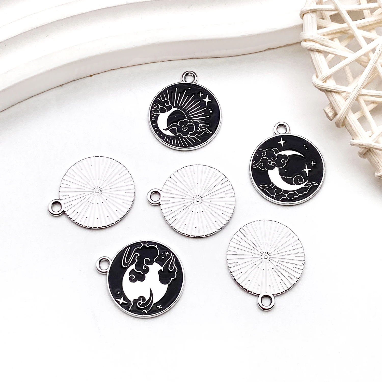 【Night Sky Kit】3/6pcs Matte En - Moon Star Earrings review and price