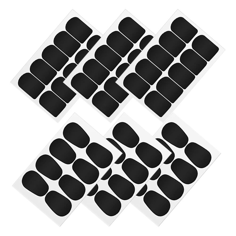 6 Sheets Saxophone Tooth Pad Mouthpiece Cushions Teeth Pads Clarinet Black Alto Patches